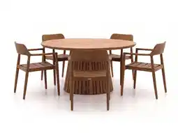 Kees Smit Bellagio Balba/Santa Severina ø150cm dining tuinset 6-delig stapelbaar aanbieding