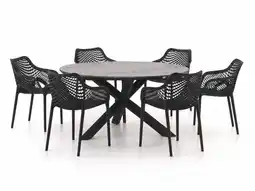 Kees Smit Forza Ripi/Fidenza ø149cm dining tuinset 7-delig stapelbaar aanbieding