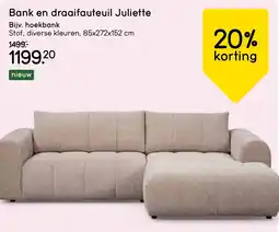 Leen Bakker Bank en draaifauteuil Juliette aanbieding