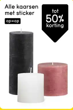 Leen Bakker Alle kaarsen met sticker aanbieding