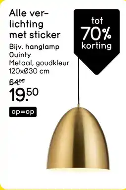 Leen Bakker Alle verlichting met sticker aanbieding