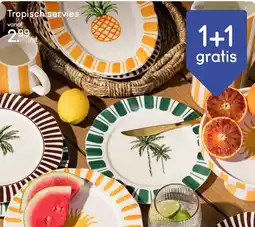 Leen Bakker Tropisch servies aanbieding