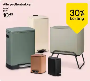Leen Bakker Alle prullenbakken aanbieding
