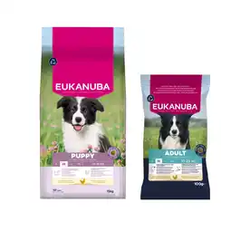 Zooplus 3 kg of 15 kg Eukanuba droogvoer voor honden + 100 g Eukanuba Adult Medium natvoer gratis! - 15 kg aanbieding