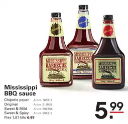 Sligro Mississippi BBQ sauce aanbieding