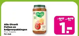 PLUS Alle Olvarit Potten en knijpverpakkingen aanbieding