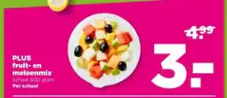 PLUS PLUS fruit- en meloenmix aanbieding