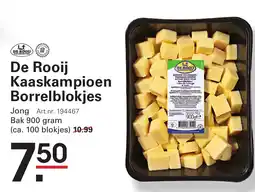 Sligro De Rooij Kaaskampioen Borrelblokjes Jong aanbieding