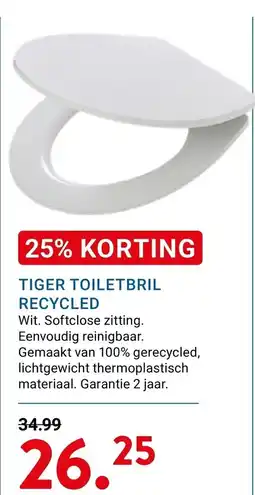 Kluswijs Tiger toiletbril recycled aanbieding