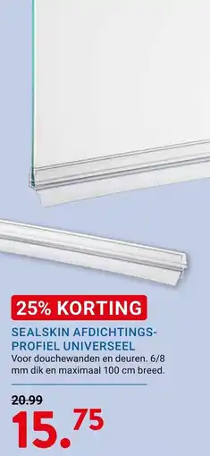 Kluswijs SEALSKIN AFDICHTINGS-PROFIEL UNIVERSEEL aanbieding