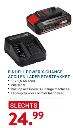 Kluswijs Einhell Power X-Change Accu en Lader Startpakket aanbieding