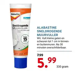 Kluswijs ALABASTINE SNELDRUGENDE MUURVULLER aanbieding
