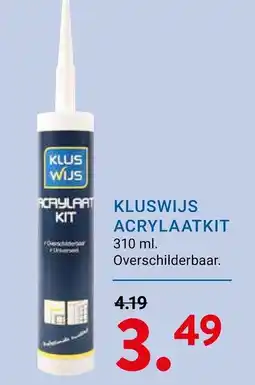 Kluswijs KLUSWIJS ACRYLAATKIT aanbieding