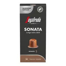 Koffievoordeel.nl Segafredo Sonata Lungo Extra Dark - 10 koffiecups aanbieding