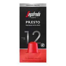 Koffievoordeel.nl Segafredo Presto Espresso Dark - 10 koffiecups aanbieding