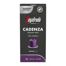 Koffievoordeel.nl Segafredo Cadenza Espresso Dark - 10 koffiecups aanbieding