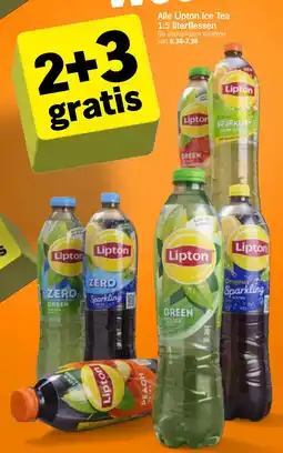 Albert Heijn Alle Lipton Ice Tea 1.5 literflessen aanbieding