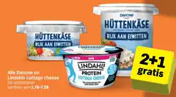 Albert Heijn Alle Danone en Lindahls cottage cheese aanbieding