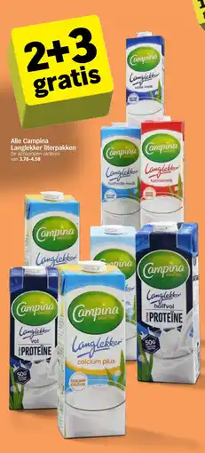 Albert Heijn Alle Campina Langlekker literpakken aanbieding