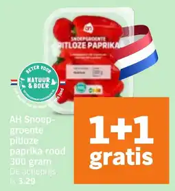 Albert Heijn AH Snoepgroente pitloze paprika rood aanbieding