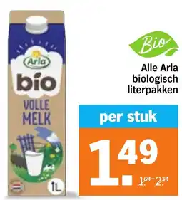 Albert Heijn Alle Arla biologisch literpakken aanbieding