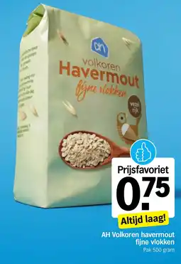 Albert Heijn AH Volkoren havermout fijne vlokken aanbieding