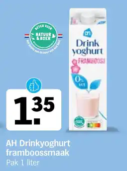 Albert Heijn AH Drinkyoghurt framboosmaak aanbieding