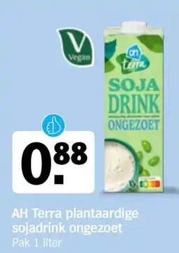 Albert Heijn AH Terra plantaardige sojadrink ongezoet aanbieding