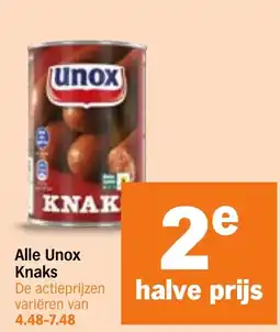 Albert Heijn Alle Unox Knaks aanbieding