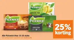 Albert Heijn Alle Pickwick thee aanbieding