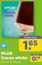 PLUS PLUS Cacao sticks aanbieding