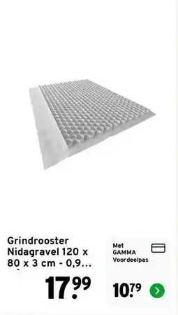 GAMMA Grindrooster Nidagravel 120 x 80 x 3 cm - 0,96 m² aanbieding