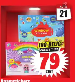 Dirk Moxy Window Stickers aanbieding