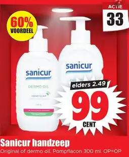 Dirk Sanicur handzeep aanbieding