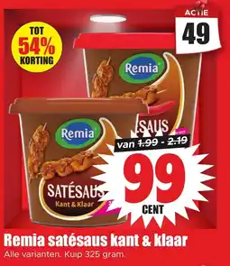 Dirk Remia satésaus kant & klaar aanbieding