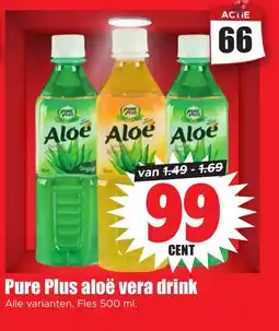 Dirk Pure Plus aloë vera drink aanbieding