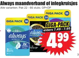 Dirk Always maandverband of inlegkruisjes aanbieding