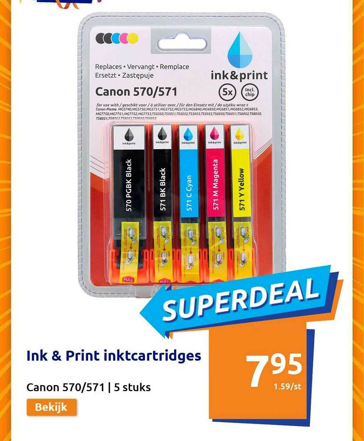 Ink & Print Inktcartridges aanbieding bij Action
