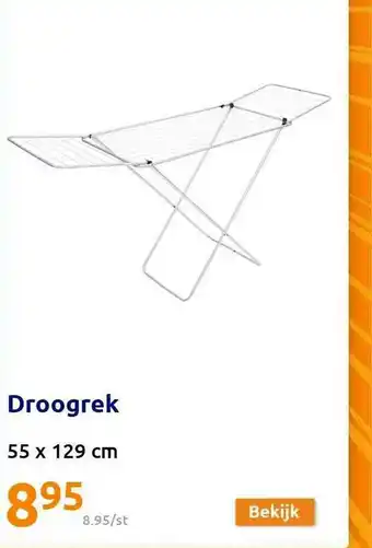 Action Droogrek 55 X 129 Cm aanbieding