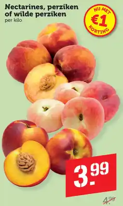 Coop Nectarines, perziken of wilde perziken aanbieding