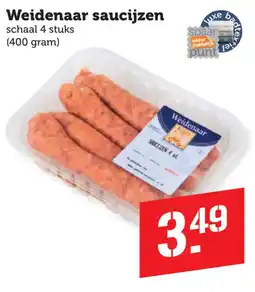 Coop Weidenaar saucijzen aanbieding