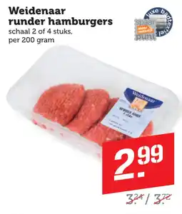 Coop Weidenaar runder hamburgers aanbieding