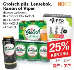 Coop Grolsch pils, Lentebok, Kanon of Viper aanbieding