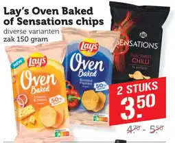 Coop Lay's Oven Baked of Sensation chips aanbieding