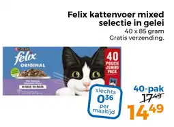 Trekpleister Felix kattenvoer mixed selectie in gelei aanbieding
