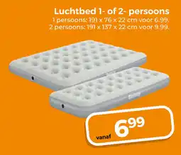 Trekpleister Luchtbed 1 of 2 persoons aanbieding