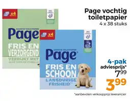 Trekpleister Page vochtig toiletpapier aanbieding