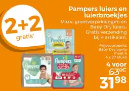 Trekpleister Pampers luiers en luierbroekjes aanbieding