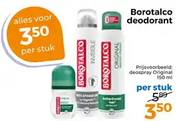 Trekpleister Borotalco deodorant aanbieding