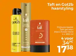 Trekpleister Taft en Got2b haarstyling aanbieding